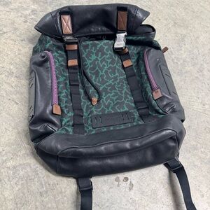 Coach X Disney Ranger Backpack Animal Wavy Print Calf Leather Designer Luxury